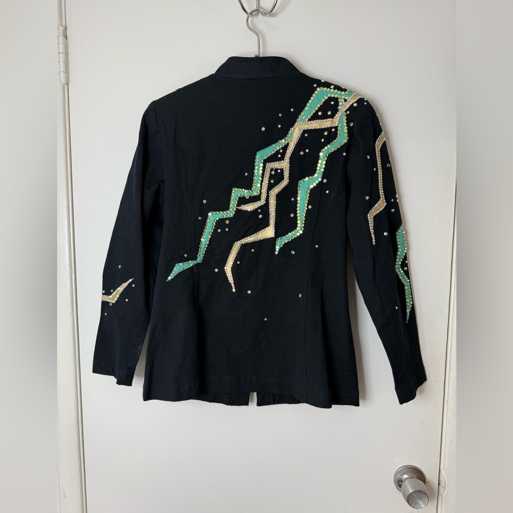 Kevin Garcia Originals vintage couture horse show black bedazzled shirt M - Picture 7 of 13